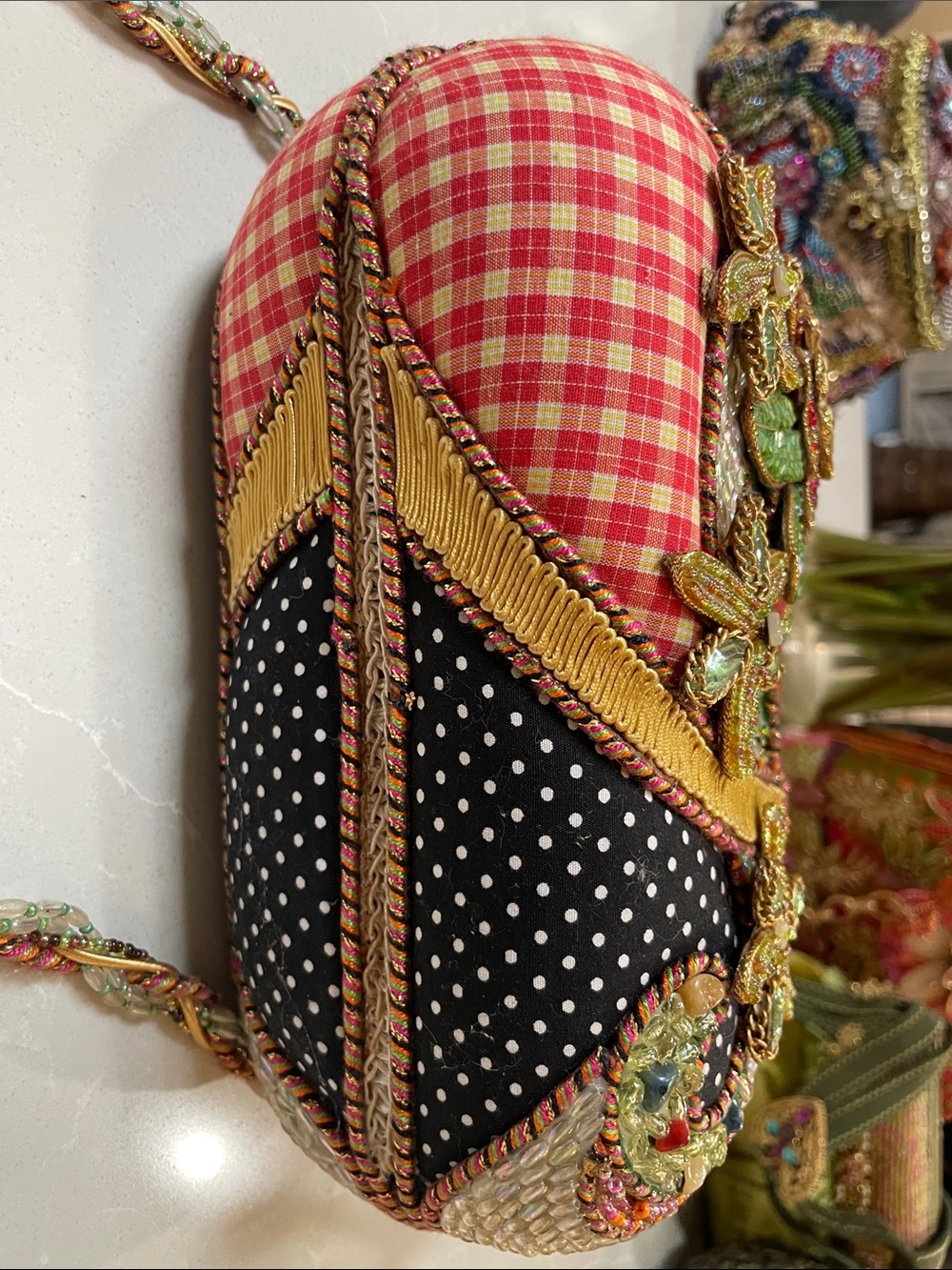 Mary Frances Vintage with Tags Embellished Multi-Color Floral Bag - Picture 3 of 14